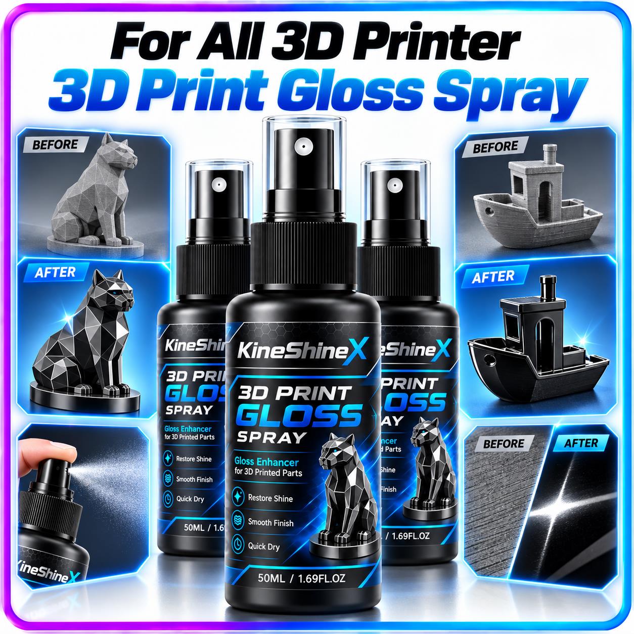 3D Printing Bambu Lab - Vernis liquide transparent à séchage rapide,