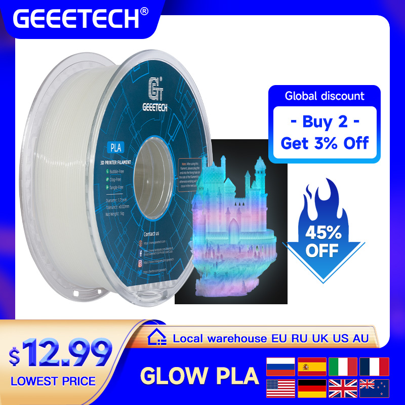 3D Printing Nylon - Filament PLA Luminescent GEEETECH 1,75 mm